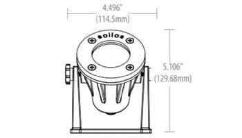Sollos Underwater LED Light Fixture | 3.3" Antique Brass | 12V 25' Cord | UWL-R33-AB-30K | 999998S