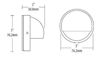 Sollos Deck Post LED Light Fixture | 3.3" Natural Metal - Antique Brass | DPL033-AB 997104