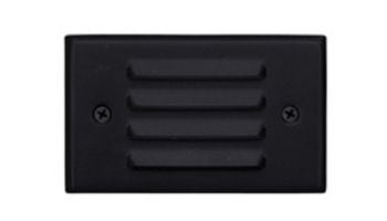 Sollos LED Step Light Fixture with Louver Faceplate | 4.8" Architectural Aluminum - Textured Black | SBL048-TB 942504