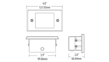 Sollos LED Step Light Fixture with Trim Faceplate | 4.8" Architectural Aluminum - Textured Bronze | SBT048-TZ 942033