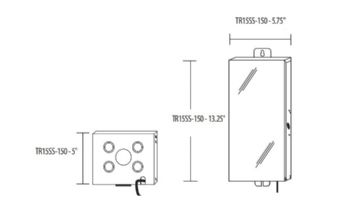 Sollos Commercial Grade Transformer | 15V 150W/150VA 6' Cord | 304 Brushed Stainless Steel | TR15SS-150 998001