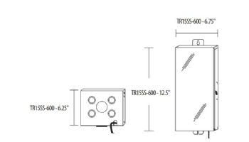 Sollos Commercial Grade Transformer | 15V 600W/600VA 6' Cord | 304 Brushed Stainless Steel | TR15SS-600 997006