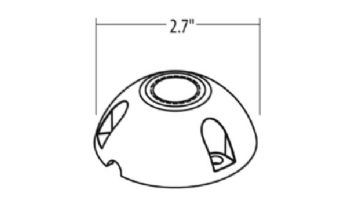 Sollos Deck Mount Fixture | 2.7" Natural Metal - Antique Brass | DMT027-AB 998142