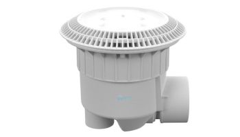 AquaStar 10" Color Choice Fillable Cover, Riser Ring and Frame with 3" Socket and 4" Spigot Side Port  | White | CC10101SSB