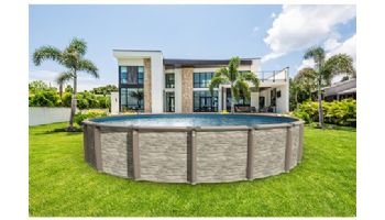 Azor 24' Round Above Ground Pool | Ultimate Package 54" Wall | 184783