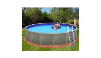 Blue Wave Trinity 24' Round Above Ground Pool | 52" Steel Wall | NB1824