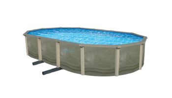 Blue Wave Trinity 18' x 33' Oval Above Ground Pool | 52" Steel Wall | NB1851