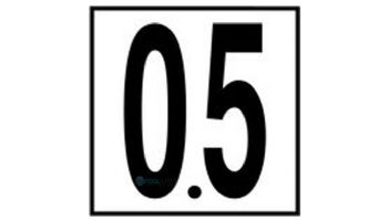 Inlays Ceramic MDD Series 6" Tile Deck Depth Marker 5" Number | Metric-0.5 | Non-Skid | CC622605