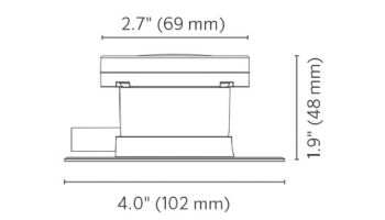 FX Luminaire LP LED Underwater Light | Zone Dimming + Color | Horizontal with Support Stand | Natural Brass | LP-ZDC-HZ-30-BS
