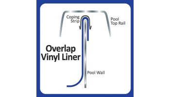 21' Round Solid Blue Over-Lap Above Ground Pool Liner  | 48" - 52" Wall | Standard Gauge | NL325-20