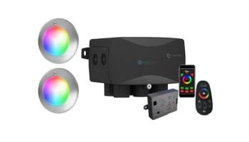 PAL Lighitng Evenglow Multi-Color LED Spa Light & Transformer Kit | 7W 12V Spa Lights | 65W 24VDC Transformer | 64-EGL-80-64-EGM-80-64-PCR-1ZW-65