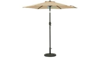 Bistro Market Umbrella | 7.5-ft Hexagonal | Champagne Polyester Fabric | NU6830