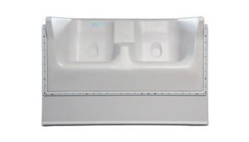 Cardinal Systems Quaker Plastics In Wall Seat |  42" x 6' | Thermoplastic | White | QP-0006IWS