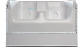 Cardinal Systems Quaker Plastics In Wall Seat |  42" x 6' | Thermoplastic | White | QP-0006IWS