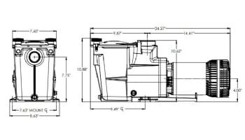Hayward XE Series Super Pump Ultra-High Efficiency Variable Speed Pool Pump | 2.25 Total HP 230/115V | W3SP2615X20XE