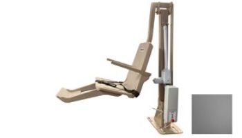 SR Smith multiLift2 Flanged Mounted ADA Compliant Pool Lift | Field Reversible Seat | Slate | 580-0000-ST