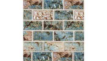 National Pool Tile Baroque 1x2 Series | Stone Blue | CVKBQS121