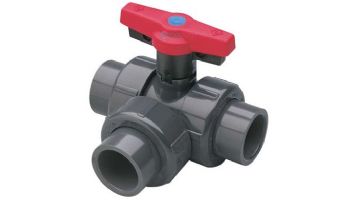 Spears True Union 2000 Industrial 3-Way Horizontal Diverter Ball Valve | Socket | 2" |  5022L1-020