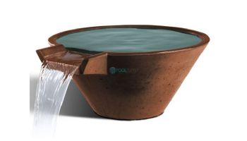 Slick Rock Concrete 29" Conical Cascade Water Bowl |  Adobe | Copper Spillway | KCC29CSPC-ADOBE