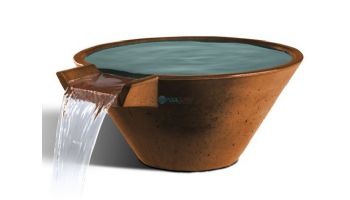 Slick Rock Concrete 29" Conical Cascade Water Bowl | Copper | Copper Spillway | KCC29CSPC-COPPER
