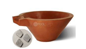 Slick Rock Concrete 30" Conical Spill Water Bowl | Shale | Copper Spillway | KSPC3014SPC-SHALE