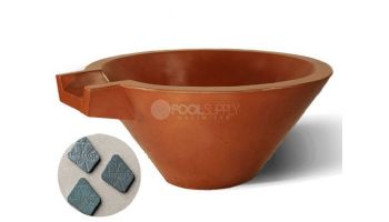 Slick Rock Concrete 30" Conical Spill Water Bowl | Denim | Stainless Steel Spillway | KSPC3014SPSS-DENIM