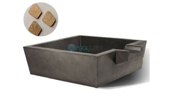 Slick Rock Concrete 30" Box Spill Water Bowl | Umber | Copper Spillway | KSPB3010SPC-UMBER
