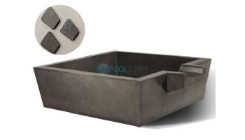 Slick Rock Concrete 30" Box Spill Water Bowl | Gray | Stainless Steel Spillway | KSPB3010SPSS-GRAY