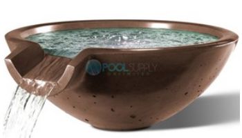 Slick Rock Concrete 30" Round Camber Water Bowl | Coal Gray | No Liner | CR3012-COALGRAY