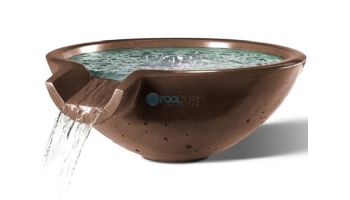 Slick Rock Concrete 30" Round Camber Water Bowl | Mahogany | No Liner | CR3012-MAHOGANY
