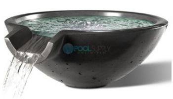 Slick Rock Concrete 30" Round Camber Water Bowl | Coal Gray | No Liner | CR3012-COALGRAY