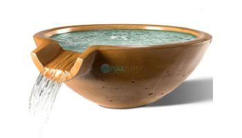 Slick Rock Concrete 30" Round Camber Water Bowl | Rust Buff | No Liner | CR3012-RUSTBUFF