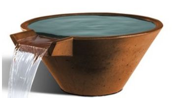 Slick Rock Concrete 22" Conical Cascade Water Bowl | Great White | No Liner | KCC22CNL-GREATWHITE