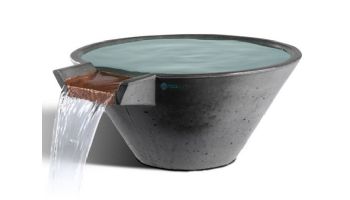 Slick Rock Concrete 22" Conical Cascade Water Bowl | Gray | No Liner | KCC22CNL-GRAY