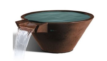 Slick Rock Concrete 22" Conical Cascade Water Bowl | Mahogany | No Liner | KCC22CNL-MAHOGANY