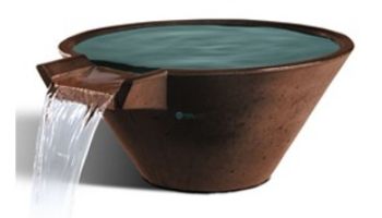Slick Rock Concrete 22" Conical Cascade Water Bowl | Great White | No Liner | KCC22CNL-GREATWHITE