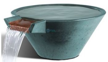 Slick Rock Concrete 22" Conical Cascade Water Bowl | Seafoam | No Liner | KCC22CNL-SEAFOAM