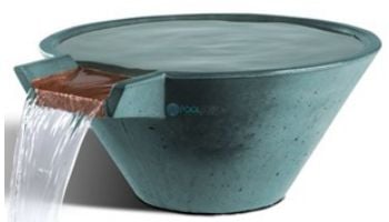 Slick Rock Concrete 22" Conical Cascade Water Bowl | Great White | No Liner | KCC22CNL-GREATWHITE