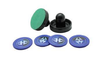 Hathaway Air Hockey 3.75-Inch Strikers and 2.87-Inch Puck Set | Black and Blue | BG50384