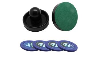 Hathaway Air Hockey 3.75-Inch Strikers and 2.87-Inch Puck Set | Black and Blue | BG50384