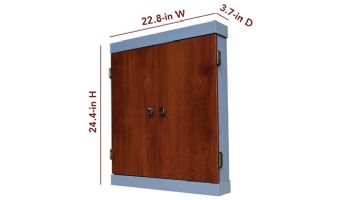 Hathaway Geneva Bristle Dartboard and Cabinet Set with LED Lighting | Walnut Finish | BG50394