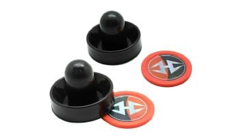 Hathaway Air Hockey 3-Inch Strikers and 2.5-Inch Pucks Set | Black / Orange | BG50383