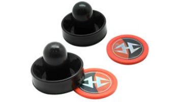 Hathaway Air Hockey 3-Inch Strikers and 2.5-Inch Pucks Set | Black / Orange | BG50383