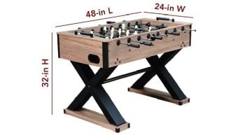 Hathaway Fullerton 48-In Foosball Table | Driftwood | BG50330