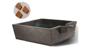 Slick Rock Concrete 30" Box Spill Water Bowl | Copper | No Liner | KSPB3010NL-COPPER