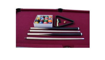 Hathaway Pendleton 6-Ft. Portable Pool Table | Driftwood Finish with Burgundy Felt | BG50379