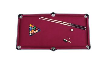 Hathaway Pendleton 6-Ft. Portable Pool Table | Driftwood Finish with Burgundy Felt | BG50379