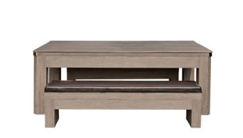 Hathaway Newport 7-Ft. Pool Table Combo Set with Benches | Rustic Gray with Blue Felt | BG50374