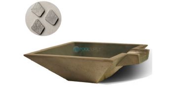 Slick Rock Concrete 30" Square Spill Water Bowl | Shale | No Liner | KSPS3010NL-SHALE