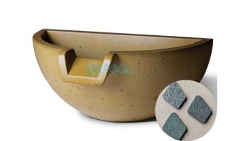 Slick Rock Concrete 16" Half Spill Water Bowl | Denim | No Liner | KSPH3616NL-DENIM
